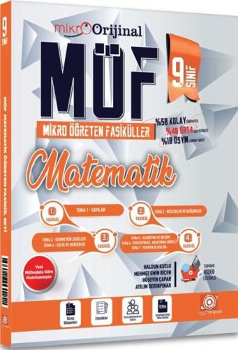 Mikro Orijinal 9. Sınıf Matematik MÖF Mikro Öğreten Fasiküller