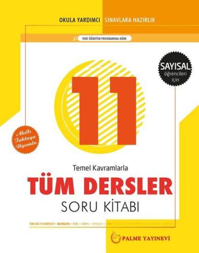 Palme 11. Sınıf Sayısal Tüm Dersler Soru Bankası