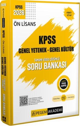 Pegem KPSS GY GK Ön Lisans Soru Bankası Tamamı Video Çözümlü 2026