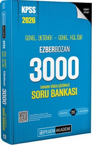 Pegem KPSS GY GK Ezberbozan 3000 Tamamı Video Çözümlü Soru Bankası 2026
