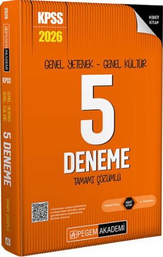 Pegem KPSS GY GK Tamamı Çözümlü 5 Deneme 2026