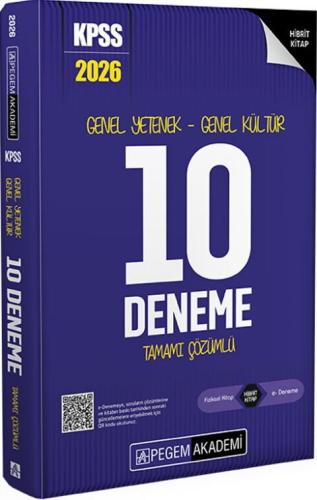 Pegem KPSS GY GK Tamamı Çözümlü 10 Deneme 2026