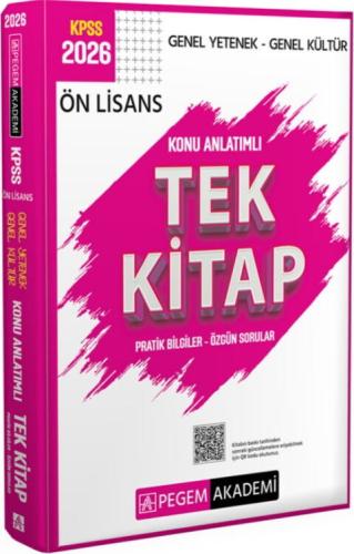 Pegem KPSS GY GK Ön Lisans Konu Anlatımlı Tek Kitap 2026