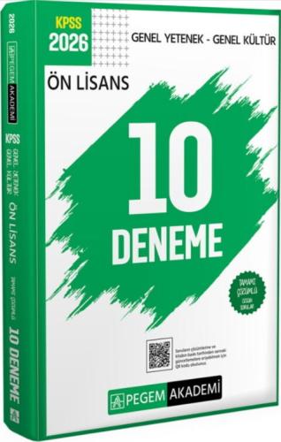 Pegem KPSS GY GK Ön Lisans Tamamı Çözümlü 10 Deneme 2026