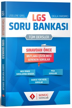 Sonuç 8. Sınıf LGS Tüm Dersler Soru Bankası