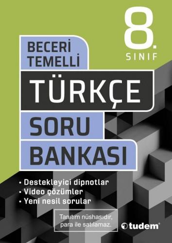 Tudem 8. Sınıf Türkçe Beceri Temelli Soru Bankası