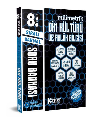 Kriter 8. Sınıf Din Kültürü ve Ahlak Bilgisi Soru Bankası