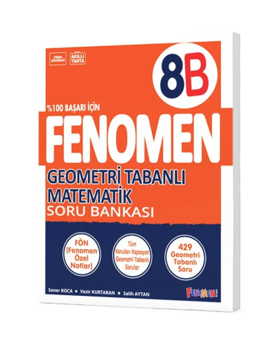 Fenomen 8. Sınıf Geometri Tabanlı Matematik Soru Bankası B