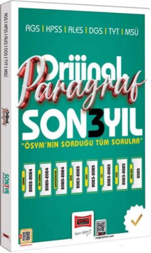 Yargı KPSS AGS ALES DGS TYT MSÜ Orijinal Paragraf Son 3 Yıl Çıkmış Sorular
