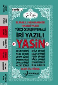 Fetih Yasin Türkçe Okunuşlu Mealli İri Yazılı Çanta Boy