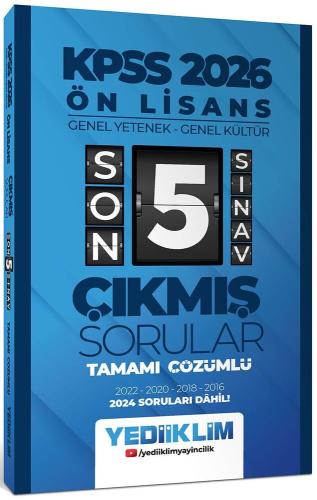 Yediiklim KPSS Ön Lisans GY GK Tamamı Çözümlü Son 5 Sınav Çıkmış Sorular 2026