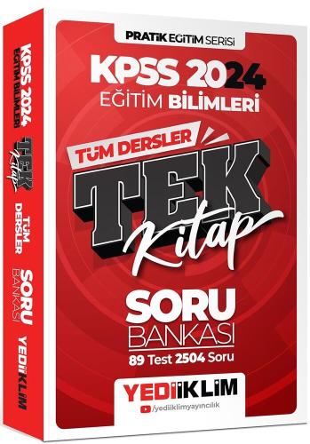 Yediiklim KPSS Eğitim Bilimleri Tüm Dersler Tek Kitap Soru Bankası 2024