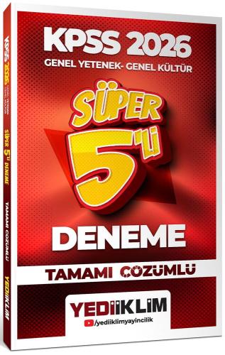 Yediiklim KPSS GY GK Tamamı Çözümlü Süper 5 li Deneme 2026