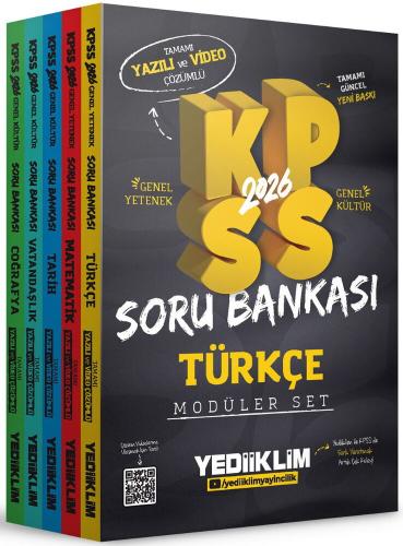Yediiklim KPSS GY GK Tamamı Hem Yazılı Hem Video Çözümlü Modüler Set Soru Bankası 2026
