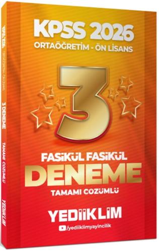 Yediiklim KPSS GY GK Ortaöğretim Önlisans Tamamı Çözümlü 3 Yıldız Fasikül 2026